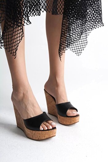 PayBuy Women's Elegant Shoes Transparent Wedge Heel Slippers Adoles Special Design Evening Dress Shoes