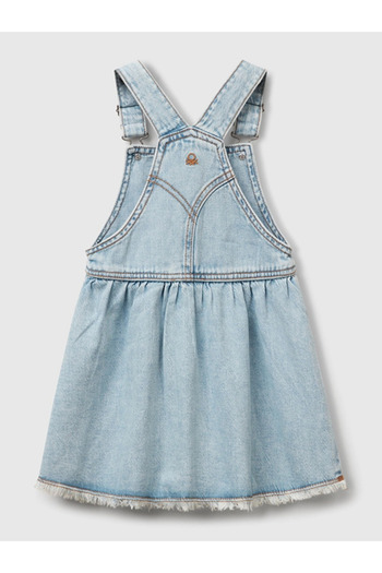 Benetton Girl's Denim Salopet Skirt 1-6 Years Blue