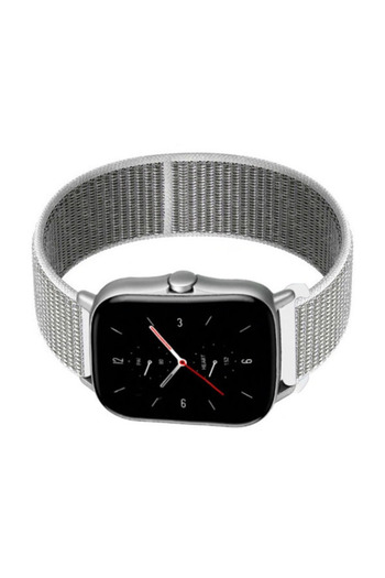 REDz Accessories Curea ceas inteligent pentru Samsung Galaxy Watch/Huawei Watch GT, nailon, alb-gri - 22 mm