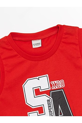 LC Waikiki Crew Neck Printed Boys' Undershirt (S4)