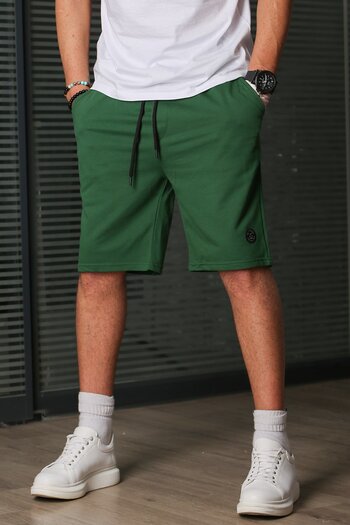 Madmext Men's Dark Green Basic Shorts 5446