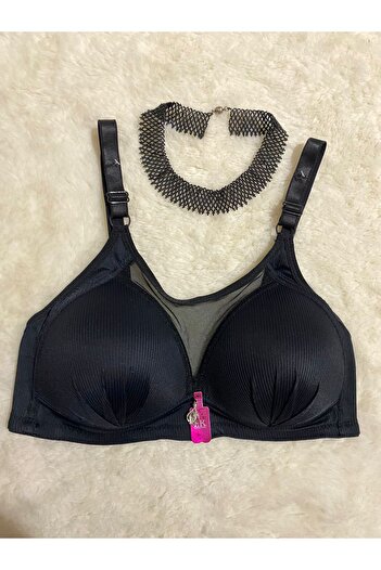 F.K Tulle Detailed Unwired and Unpadded Gathering Bra
