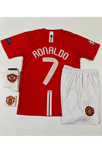 MONTENERO M.Unıtedd Moscow 2008 Season Cristiano Ronaldo Children's Jersey Set of 4 (Short-Red-Armed)