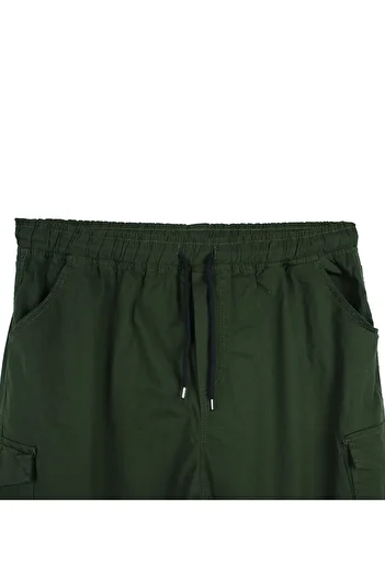 tambattal Παντελόνι Gabardine με κορδόνια με τσέπη Cargo Plus Size