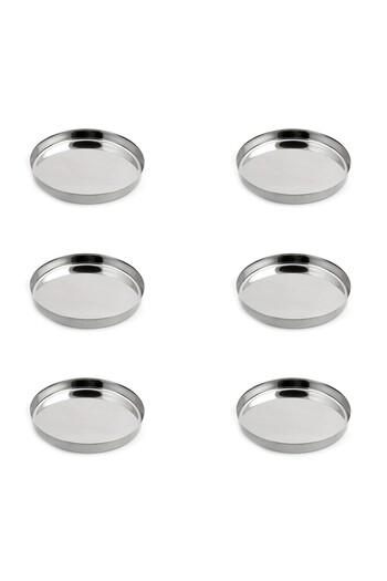 Melrich Stainless Steel 6 Pcs Dinner Plate - 26cm