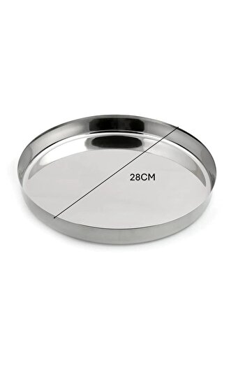 Melrich Stainless Steel 6 Pcs Dinner Plate - 28cm