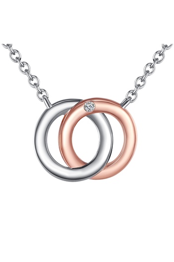 Rafaela Donata Diamanthalskette Kette mit Anhänger Sterling Silber bi-Color Diamant weiß