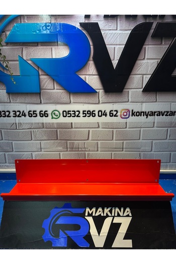 Ravza Makina Rvz 1 Mt Uzunluğunda Raf - Kırmızı Renk / Oto Detailing Metal Düzenleyici