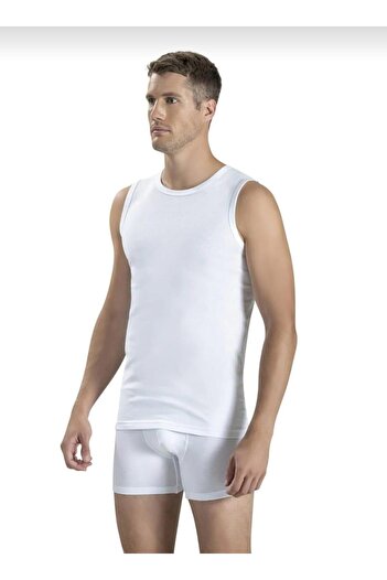 Jiber 126 Men's Crew Neck Zero Sleeve Undershirt Singlet 3 Pieces