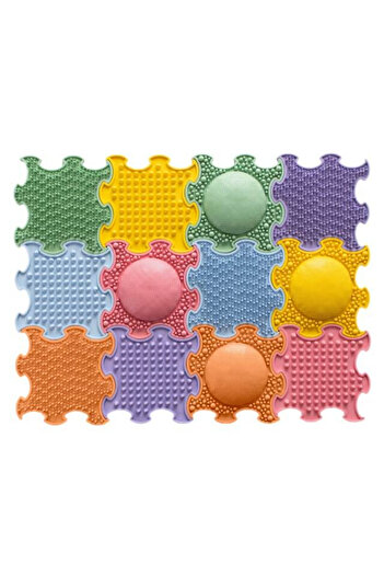 ORTOTO Mini puzzle set, hand-foot coordination game, 12 pieces, Multicolor