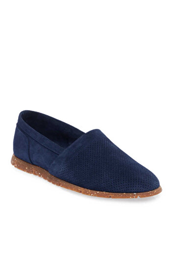 Tergan Mavi Hakiki Süet Deri Erkek Loafer - E24I1AY56589-F60