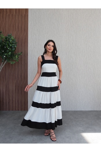 ESRAHELVACI Strappy Linen Dress with Bow on the Back
