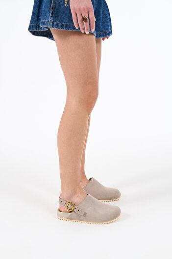 Louis Cardy Moly Beige Genuine Leather Women's Sandals