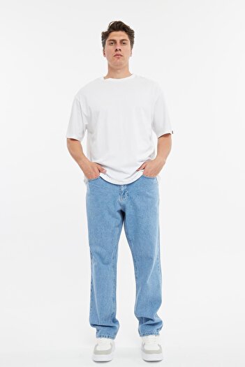 CEDY DENIM High Quality Baggy Fit Jean Leon High Waist Loose Fit Jeans Pants C352-Light Blue