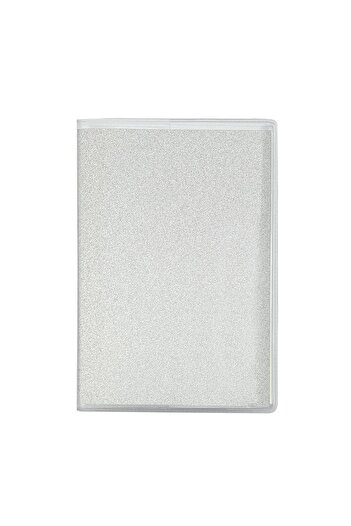 Gülay AVM Silvery Gray Pvc Cover Notepad Lined Small Size Quality Leafy Notebook Gly-211