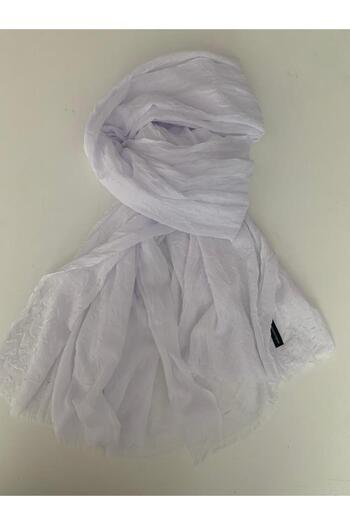 Modakaşmir white color bamboo shawl