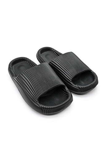 Tmall Women's Slippers, Plain Pattern, Foam, Pd1035, Black