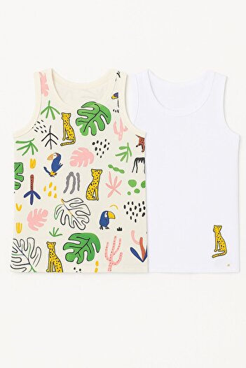 Katia&Bony Katiya&Bony Safari Print 2-Pack Basic Children's Undershirt
