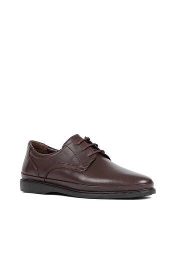 Celal Gültekin Men's Brown Lace-Up Leather Casual Shoes