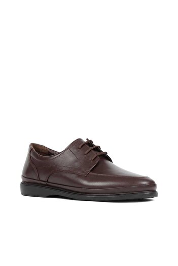 Celal Gültekin Men's Brown Lace-Up Leather Casual Shoes