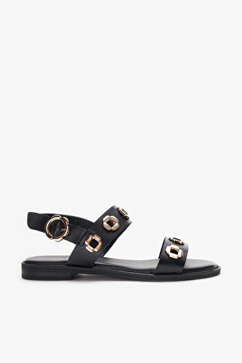 Louis Cardy Adel Black Genuine Leather Women's Sandals