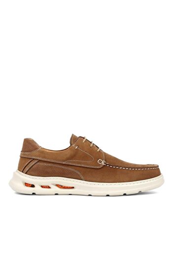 Celal Gültekin Ανδρικό δερμάτινο sneaker με χοντρή σόλα με κορδόνια από δέρμα nubuck