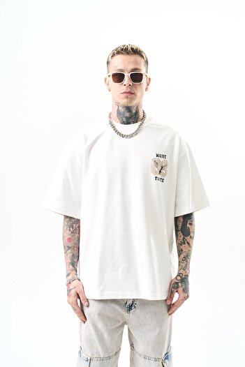 Respire Чоловічий None Three Басклі Oversize T-Shirt Екрю