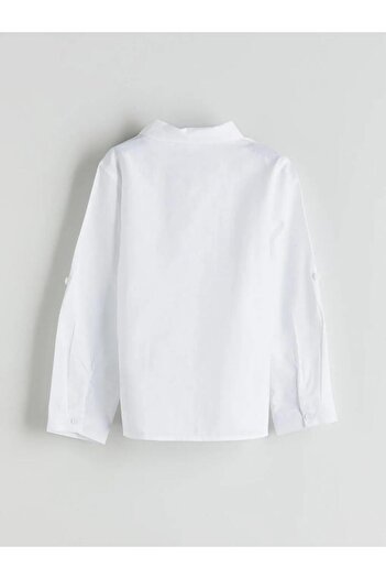 LC Waikiki LCW Kids Beyaz Basic Erkek Çocuk Poplin Gömlek