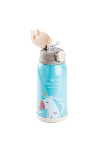 Tantitoni KAKE MAVİ UNICORN DESENLİ ÇOCUK TERMOSU 600ML