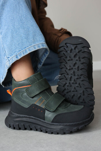 FAST STEP Unisex Παιδικές Κλασικές Μπότες - Γνήσιο δέρμα και Γούνα Λεπτομέρεια 612KFA1586-2