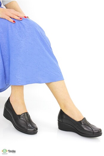 Forelli Women's Seasonal Orthopedic Genuine Leather Wedge Heeled Shoes F24/Cm57603Y