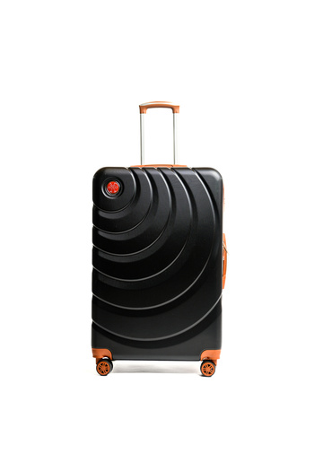 Travel POLO Trolley Set, TRAVEL POLO, ABS, A1005, Black / Tobacco, 3 pieces of suitcases with sizes, S-M-L