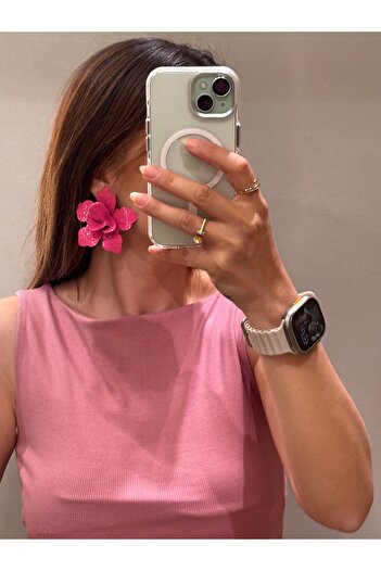 Butik Oversize Flower Earrings Steel