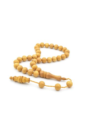 Murty99 Master's Work Systematic Sphere Cut Large Size Beech Wood Rosary