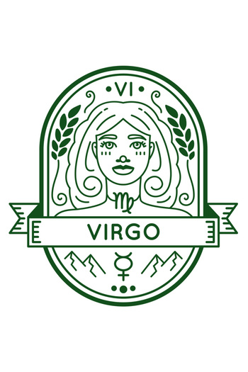 StoryGift Romania Sticker Adeziv 90CM Cu Semn Zodie Fecioara, Chip Femeie, Virgo, Mituri, Zodiac, Verde cu Marg