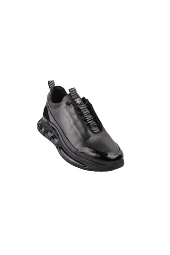 MARCOMEN 14598 SIYAH-SIYAH RUGAN SNEAKER DERI AYAKKABI