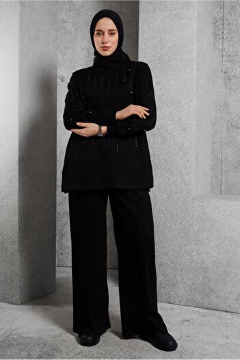 Alvina Tracksuit Set 45041 - Stone Detailed Trousers