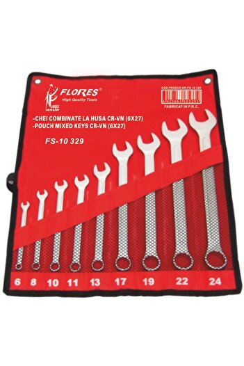 flores Combination wrenches in case CR-VN, 6 - 32, 12 pcs / set