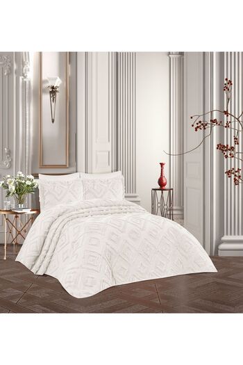 AYHANHOME Nordic Bohemian Tasseled Boxed Double Bed Cover Set