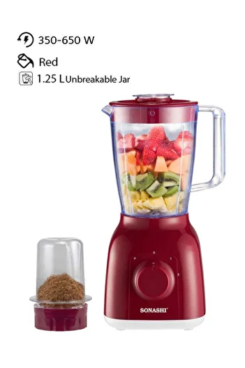 sonashi 2 In 1 Blender With 2 Speed Setting And Pulse - Spice Grinding, Smoothie Making And Juicing 350-650