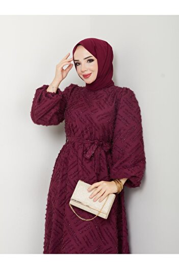 İKLİM LİFE Belted dress with sequin detail