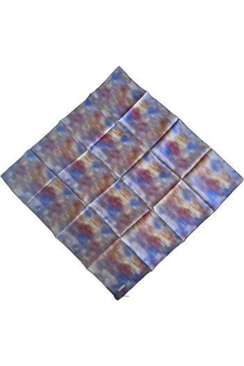 Armine Tivil Silk Scarf 9221-07 Blue Mixed Pattern