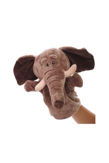Malvys Plush Hand Puppet, Elephant Hand Puppet, Grey, 25 Cm