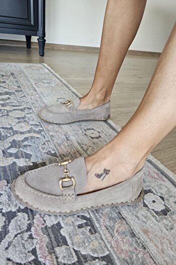 Topukla Footwear 056 2175 Жіночі замшеві туфлі на підборах з деталями Loafer