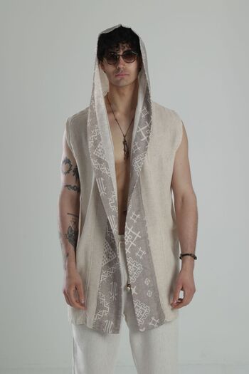 COCOPELLI Bohemian Linen Patterned Kimono