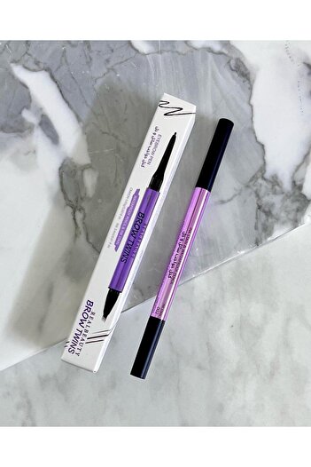 REAL Dual-action liquid and gel eyebrow pencil 002 dark brown