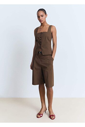 MANGO Woman Koton Suit Vest