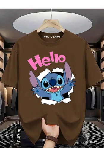 New Shine Μπλουζάκι με στάμπα Hello Stitch