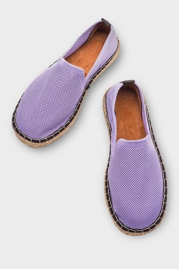 Liger Unisex El Yapımı Triko Espadril Lila
