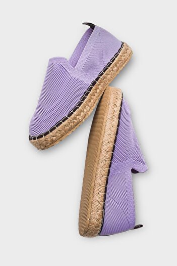 Liger Unisex El Yapımı Triko Espadril Lila